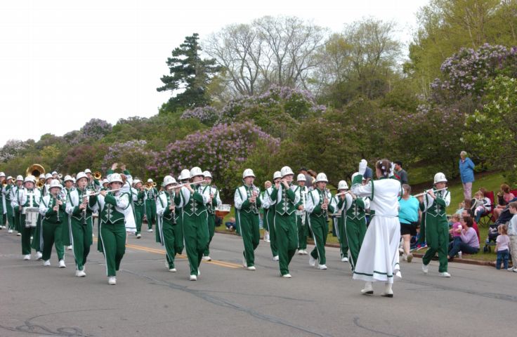 Picture - The Prattsburgh Central School Marching Band Makes It's Way Down Highland Ave. At The Annual Lilac Festival Parade. Fresh 11:29 PM. May 14th 2005 POD. - Rochester NY Picture Of The Day from RocPic.Com spring summer fall winter pictures photos images people buildings events concerts festivals photo image at new images daily Rochester New York Fall I Love NY I luv NY Rochester New York 2005 POD view picture photo image pictures photos images