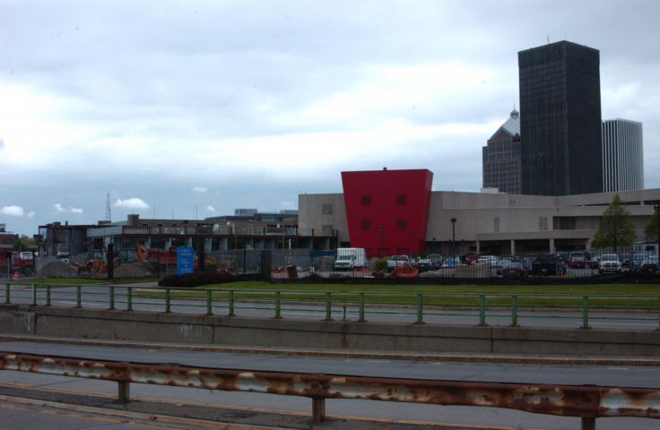 Picture -  Construction Continues On The Addition To The Strong Museum. My Favorite Place In The Museum Is Bill Gray'S Skyliner Diner. Fresh 3:23 PM. May 23rd 2005 POD. - Rochester NY Picture Of The Day from RocPic.Com spring summer fall winter pictures photos images people buildings events concerts festivals photo image at new images daily Rochester New York Fall I Love NY I luv NY Rochester New York 2005 POD view picture photo image pictures photos images